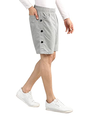 Image of CHKOKKO Men's Regular Cotton Regular Fit Plain Shorts for Men Light Grey XXL