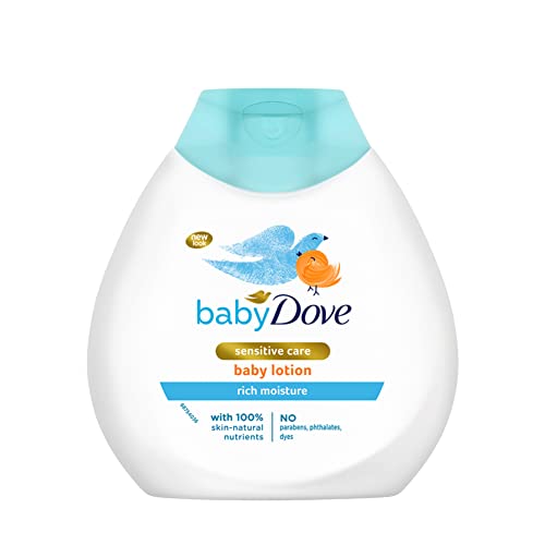 Baby Dove Rich Moisture Baby Lotion 200 ml | Gentle Baby Lotion for Baby’s Soft Skin | Body Lotion for Kids | Hypoallergenic, No Sulphates, No Parabens