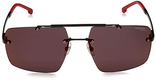 Carrera Men's 8034/Se Rectangular Sunglasses, Black/Red Mirrored, 61mm, 17mm2