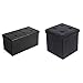 Songmics Pouf Coffre de Rangement Gain de Place Boîte Tabouret & SONGMICS Tabouret Pouf Coffre Boîte de Rangement Repose-Pied Cube Siège Pliable Gagner de l'espace Noir 38 x 38 x 38 cm
