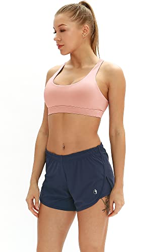 Image of icyzone Women's Padded Strappy Workout Running Sports Bras Medium Impact