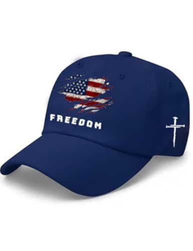 250th Anniversary Freedom Hat American Flag Christ Cross Jesus Faith Baseball Cap Religious USA Flag Shirt Christian Cross Patriotic Sun Hats Navy