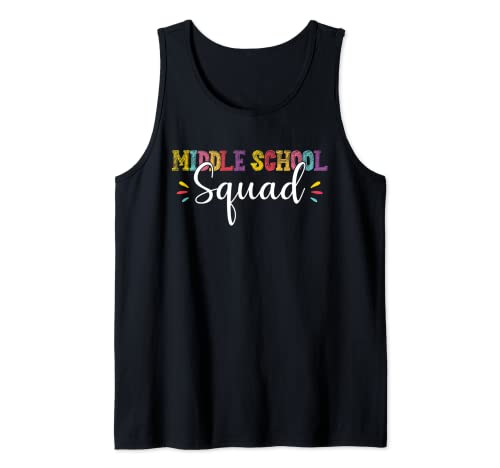 Escuela secundaria Escuadrón Divertido Primer Día De Escuela Niños Maestros Camiseta sin Mangas