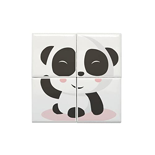 Carreaux céramique déco panda 15x15 tableau mural faïence chambre enfant et bébé