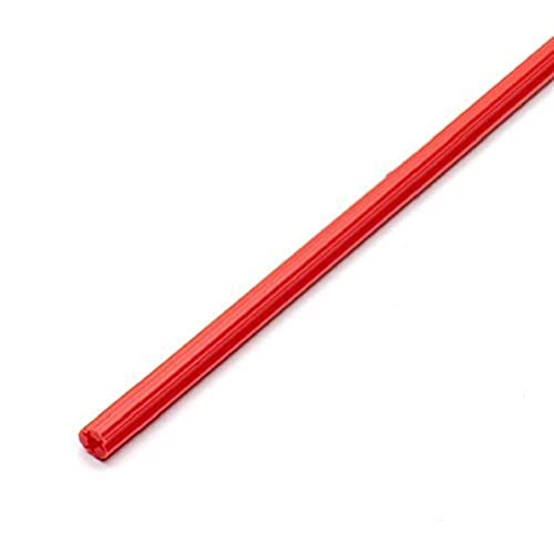 Merriway BH05551 (4 Pcs) Cut-to-Length Wall Plug Stick, Red PVC 300mm (12 Inch) For No. 7 - 9 Screws - Pack of 4 Pieces