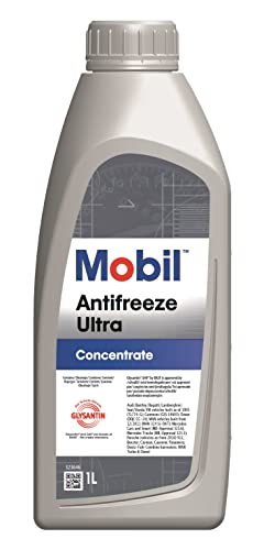 Mobil Antifreeze Ultra Concentrate 1L, Clear Violet Liquid