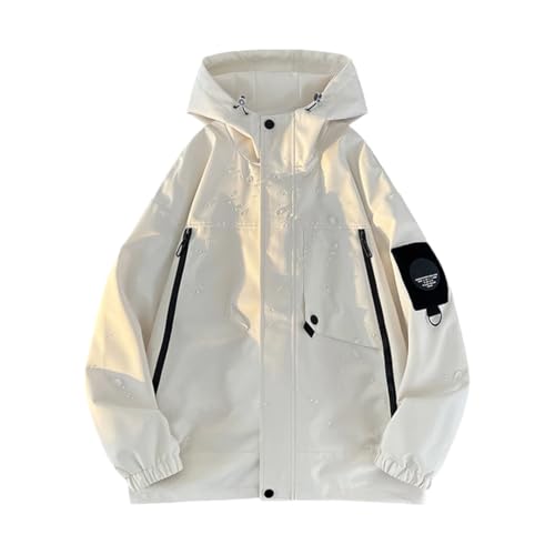 Manteaux légers printemps automne avec capuche ajustable homme
