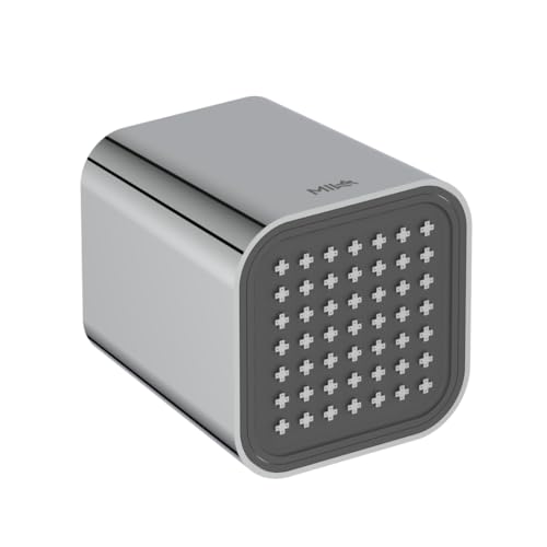 Image of Mila Orbix ABS Wall Mounted Square Shower Head | Modern Black Finish with Wide Full Spray & Even Water Flow | Rust & Corrosion Resistant Bathroom Accessory