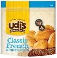 Udis Classic French Dinner Roll, 7.4 Ounce - 8 per case.