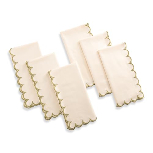 Image of FINGERCRAFT Premium Cloth Napkins Set of 6 | 20x20 Inches | 100% Cotton