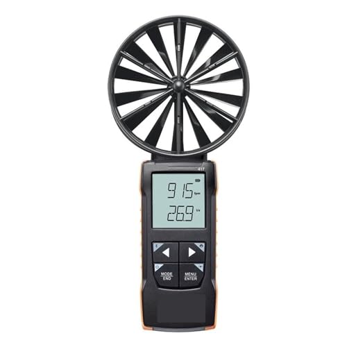 417 KIT 2 Digital 100 Mm Vane Anemometer App Connection With Measuring Funnels And Flow Straightener 0563 2417