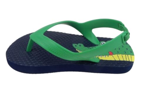 Toddler Boys' Green Alligator Beach Flip Flops2
