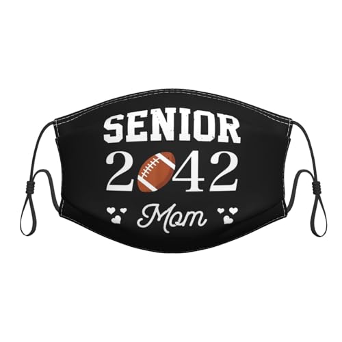 Piguncle High School Senior 2042 Football Player Mom Premium Masks Breathe Easy Stay Black