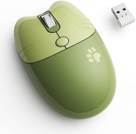 KNOWSQT Wi-fi Mouse Mint Shade, 2.4G Silent Pc Mice with USB Receiver – Adjustable DPI for Proper or Left Hand Use – for Home windows Laptop computer Mac Desktop Gaming PC