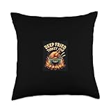 Deep Fried Turkey Chef Deep Fried Turkey Throw Pillow