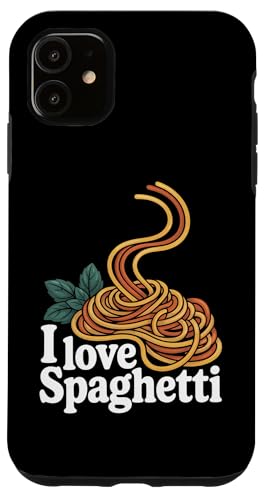 I Love SpaghettiDƂ̃fUCB X}zP[X iPhone 11 p