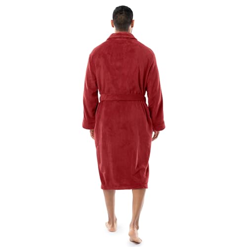 Image of Fruit of the Loom Men's Solid Plush Fleece Robe