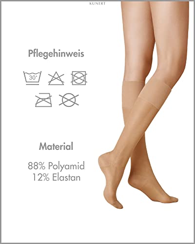 KUNERT Damen Kniestrümpfe Super Control 40 leichte Stützwirkung Klasse I 40 DEN Cashmere 0540 39-42