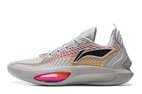 LI-NING Jimmy Butler 3 Men Basketball Shoes Lining Anti-Slip Professional Shock Absorption Sneakers Sports Shoes Quiet Gray/Raspberry Pink US 10