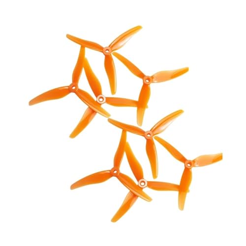 Hélice 5 pouces 3 pales PC pour drone FPV course hélice compatible moteur 2206 orange