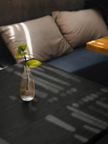 Image of TEKCOOL Peel and Stick Wallpaper Wood Contact Paper Wood Wallpaper Black Wood Grain Contact Paper Thicken Textured for Cabinets and Drawers Countertops Waterproof Self Adhesive Vinyl (45x300-1pc)'