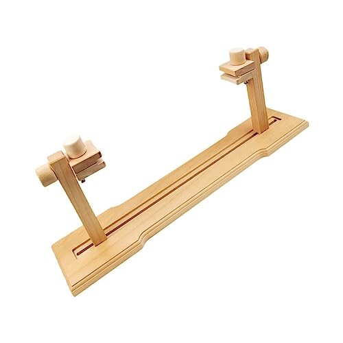 KALLORY Adjustable Embroidery Rack Beech Cross Stitch Stand 38.5cm Frame Support Easy to Assemble