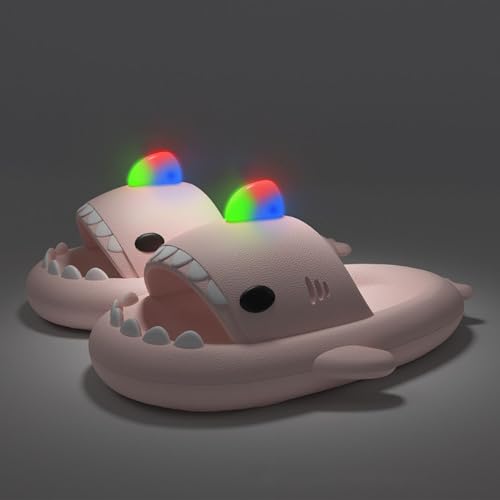 Generic Shark Slides Glow In The Dark, Summer Novelty Open Toe Slide Sandals Anti-Slip Beach Pool Shower Shoes With Cushioned Thick Sole2