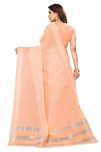 Image of Sidhidata Women's Kota Doria Cotton Manipuri Saree With Unstitched Blouse Piece (Rasbharii Free Size)