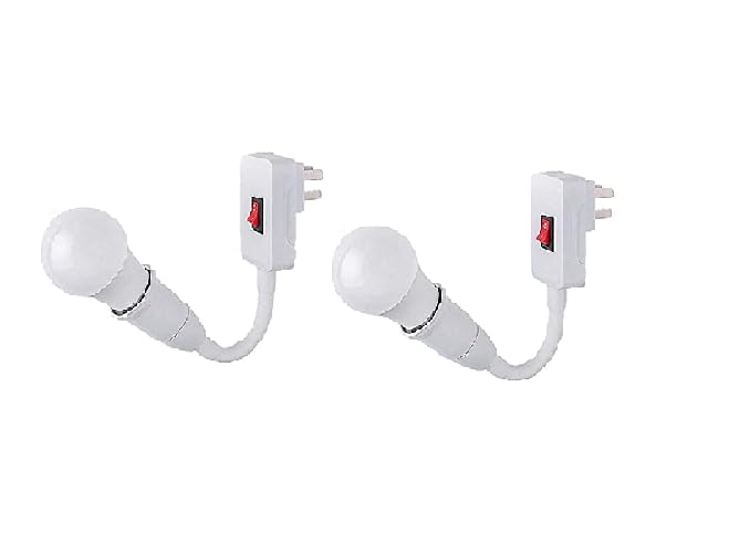 ALIUAE (2pcs) Flexible Universal E27 UK Plug AC Lamp Bulbs Holder 2024