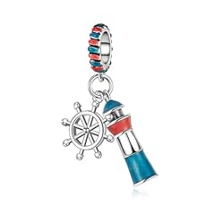 Lighthouse & Rudder Double Dangle Charm 1039