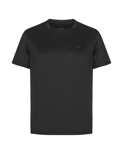 DANISH ENDURANCE Herren Classic T-Shirt aus recyceltem Polyester (Schwarz, Medium)