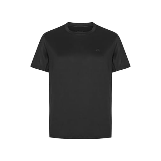 Aktiv T-shirt herr för sport, träning och löpning, 1-pack lätt, svettavvisande (Svart, XL)