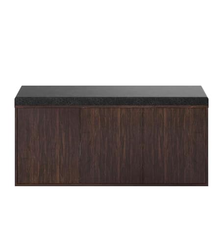 Image of Beni Shoe Rack | Engineered Wood | Choco Walnut Finish | 3 Doors & 4 Shelves | Storage Organizer for Entryway | Knock Down | 36 Months Warranty