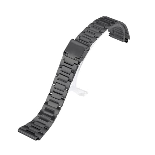 WMAMBZNDHP Correa de reloj de Metal de 18mm compatible con Casio F-91W, pulsera de acero inoxidable for F105/108/A158/168 AE1200/1300, accesorios de pulsera(Black-18mm)
