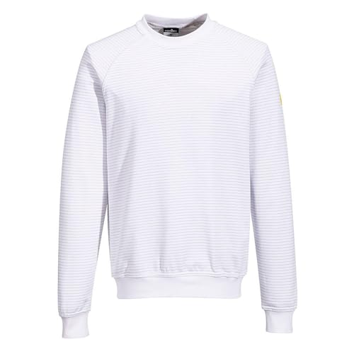 Sweat-shirt antistatique ESD blanc taille L vêtement de protection individuelle