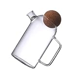Amosfun 1 Pc Tetera Te Helado Agua Fria Caliente Jarra De Jugo Jarra De Escritorio Botellas De Agua Jarra Con Tapa Bebida Cafetera Fria Frasco Jarras De Jugo Té Helado Vidrio Transparent