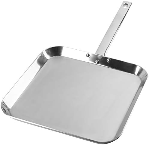 Chef's Secret T304 Stainless-Steel 11-Inch Square Griddle, Ideal for Grilling