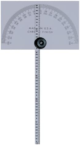Mitutoyo 968-203 Protractor, Square Head, W/ 6" Rule