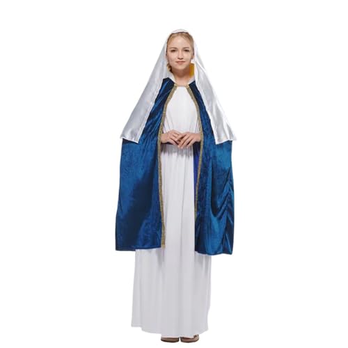 Maillot manga larga para disfraz de la Virgen María en fiestas de Navidad y teatro