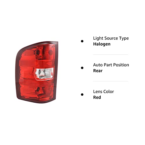 Garage-Pro Tail Light Compatible With Chevrolet Silverado/Sierra 1500 2007-2013 / Sierra 3500 Hd 2007-2014 Lh Assembly #TOP7