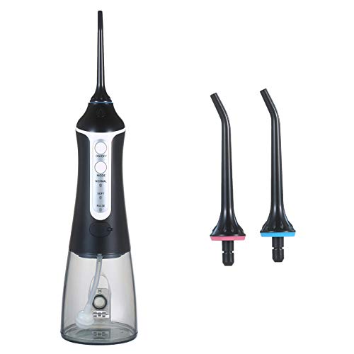 Irrigador dental portátil recargable inalámbrico IPX7 impermeable con 3 modos y 2 puntas de chorro