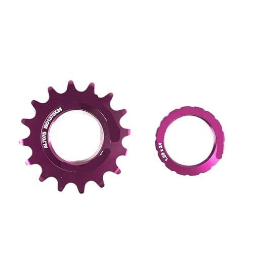 Cogs, 13t-20t Single Speed Sprocket With Locking Ring For Track Bike(rose Pink 18t)