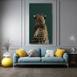 Tableau sur toile léopard design moderne haut de gamme décoration salon 30x50cm