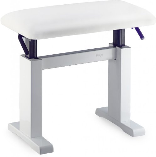 Stagg PBH 780 WHP SWH Hydraulic Piano Bench - White