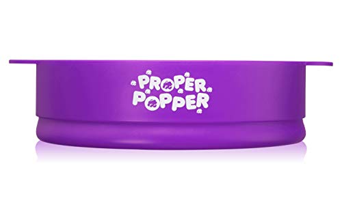 Image of The Original Proper Popper Microwave Popcorn Popper, Silicone Popcorn Maker, Collapsible Bowl BPA Free & Dishwasher Safe - (Purple)