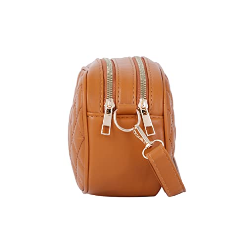 VK Lightweight Soft Quilted Vegan Leather Shoulder Bag for Women Classic Crossbody with Adjustable Strap and Top Zipper4