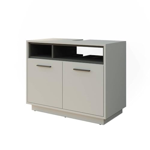 Vicco Meuble sous Vasque Simple Beatrice, Gris/Anthracite, 80 x 64 cm