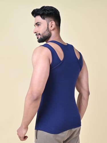 Image of Rupa Colors Athlefit X Gym Vest for Men, 100% Cotton Fabric, Breathable and Stretchable, Racerback with Criss Cross Shoulder Strap, Pack of 1