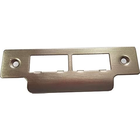 Long Strike Plates for Mortice Locks - Satin Stainless Steel Cover