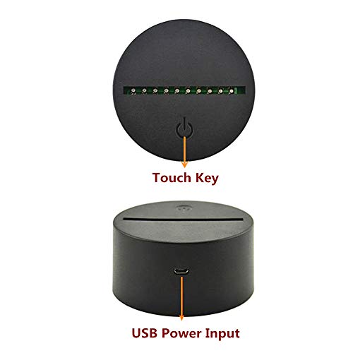 Lámpara de Mesa LED 3D Ilusión con Cambio de Color USB miniatura 5